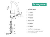 RECAMBIOS MONOMANDO COCINA VERNIS BLEND HANSGROHE